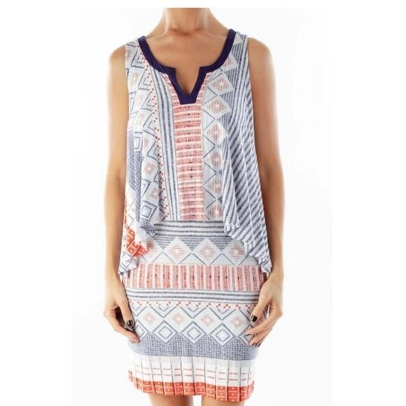 Anthropologie Maeve Davina Dress Medium Layered Aztec - Picture 1 of 8